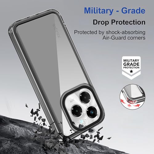 Image of Zapcase Back Case Cover for Infinix Note 40X 5G | Compatible for Infinix Note 40X 5G Back Cover | Case Cover with Camera Protection | (TPU + PC | Translucent Black)