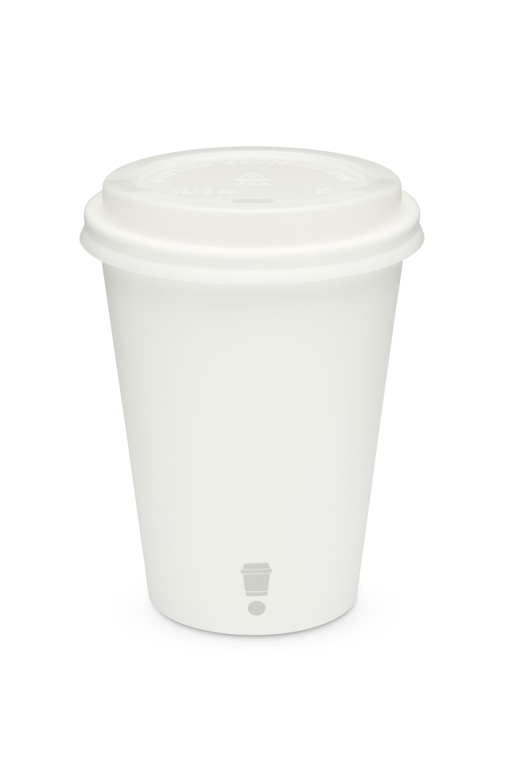 12oz Compostable Coffee Cups – Single Wall PLA-Lined Biodegradable Paper Cups for Hot Drinks – Eco-Friendly Disposable to-Go Cups with Lids – Pack of 50 – Pure White