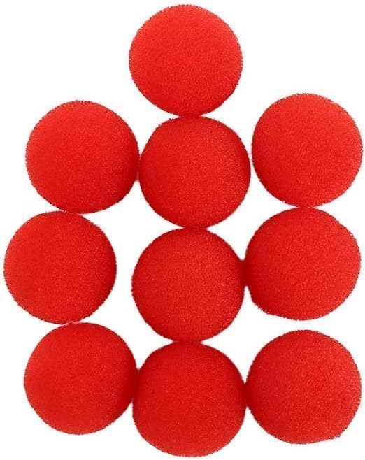 Ymantang 10Pcs Red Sponge Balls Soft Magic Tool Sponge Balls,Lightweight Mini Street Classical Comedy Trick Props Magic Kits and Accessories Novelty and Gag(2.5cm)