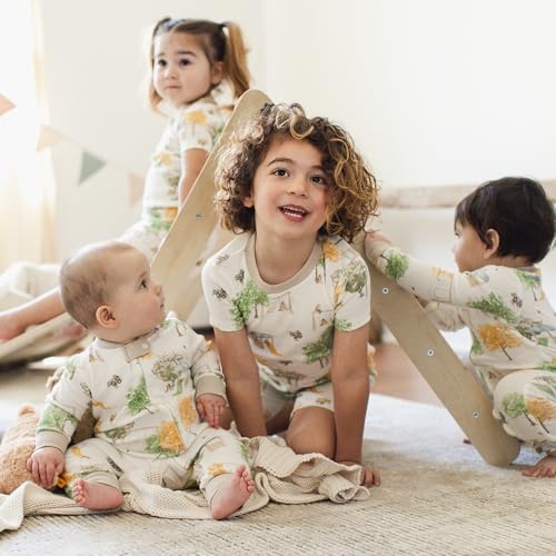 Image of Burt's Bees Baby unisex-baby Sleep & Play, Organic One-piece Romper-jumpsuit Pj, Zip Front Footed Pajama
