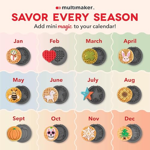 Image of Dash MultiMaker Mini System Removable Plate Set - Nonstick Replacement Plates for Fun-Shaped Waffle Breakfast - Waffle Maker Not Included - 4-Inch - Two-Pack - Unicorn & Dinosaur