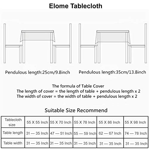 LeLehome Elome 55 inch x 71 inch Oblong Vintage Baroque Flowers Pattern Tablecloth, Washable Cotton Linen Fabric Lace Dinner Picnic Coffee Party Table Cloth Home Decor Cover by LeLehome - Used condition - Image 3