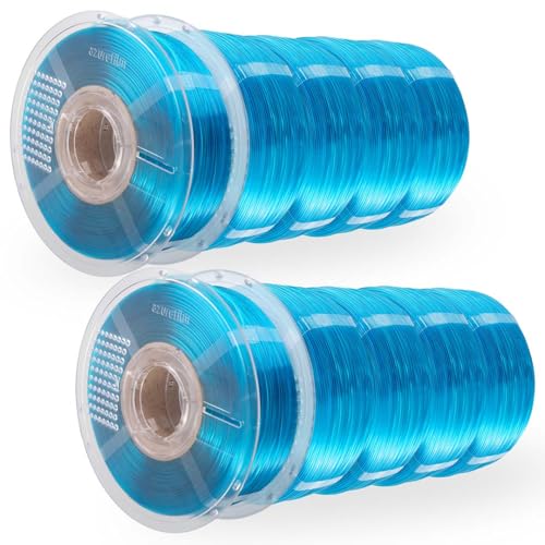 AzureFilm PETG Hyper Speed Refill Filament 1,75 mm, 10 kg (10x1 kg), stark & langlebig, feuchtigkeitsbeständig, für Hochgeschwindigkeits-3D-Druck, 2 gratis Spulen
