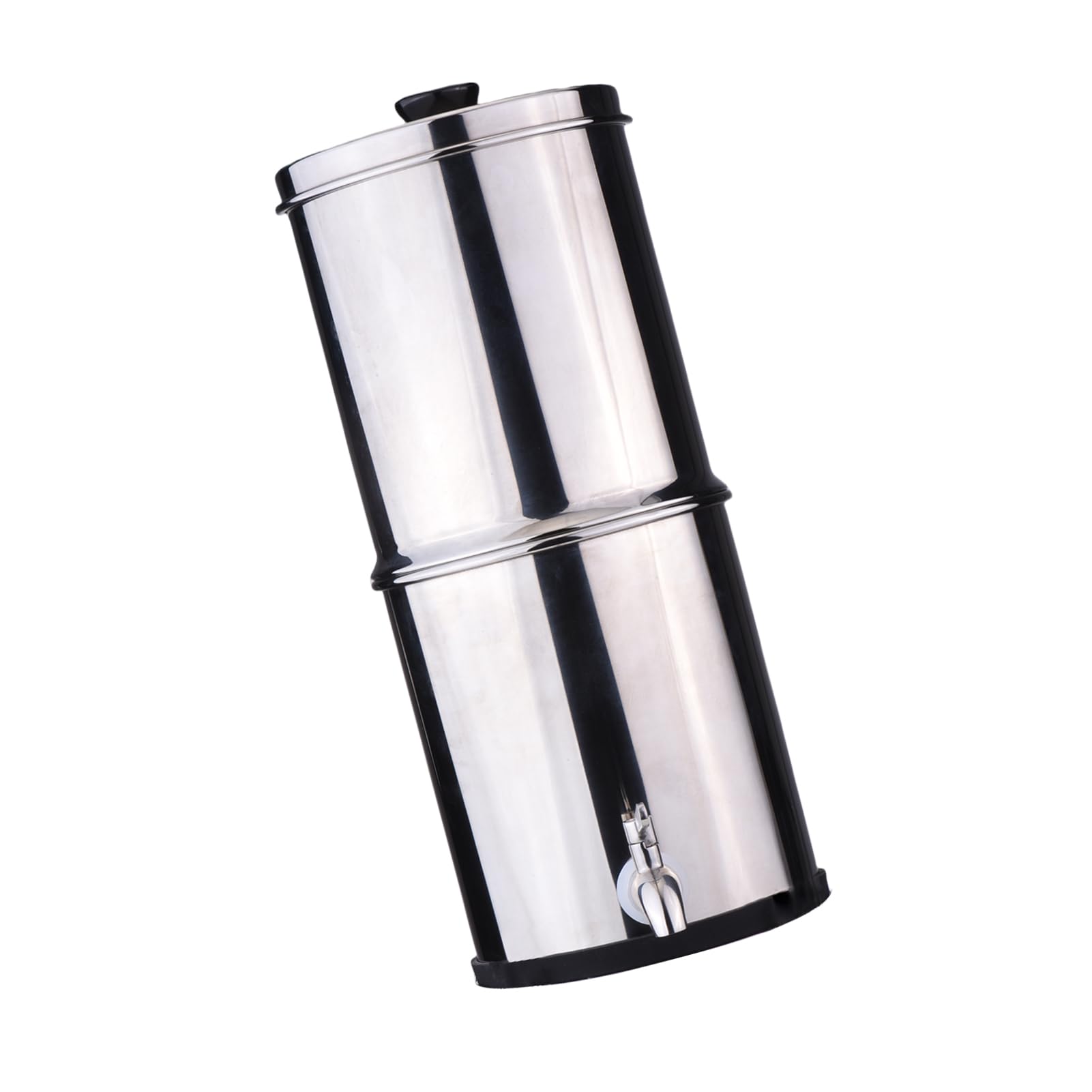 Filtro de Agua para Encimera, 1 Galón, 3 Etapas, 0,01 Micras, Ultrafiltración que Reduce el 99,9% del Cloro, Purificador de Agua, Filtro de de Acero Inoxidable con Espiga de Metal y Soporte