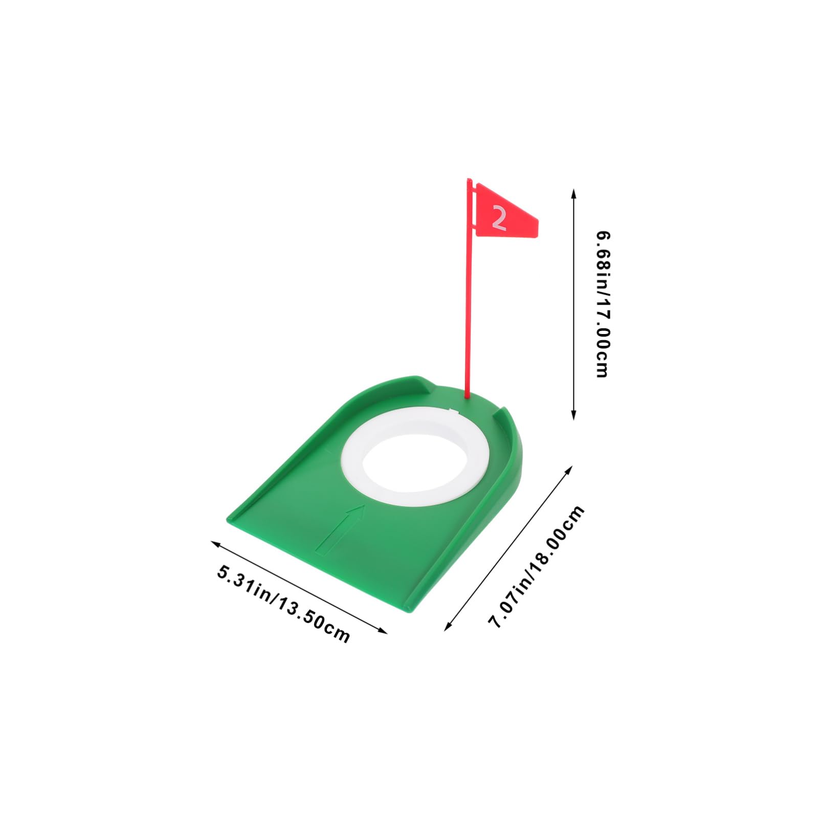 Taza de Práctica de Putting de Golf Desmontable 9 Piezas Abs Rojo