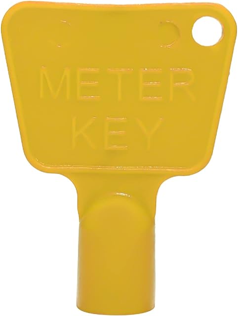 SUL Meter Box Key - Triangle Key - Electric Meter Key - Triangle Socket Spanner Key - Gas Meter Key - Plastic Utility Key - Meter Cupboard Key - 2 Pack  Yellow