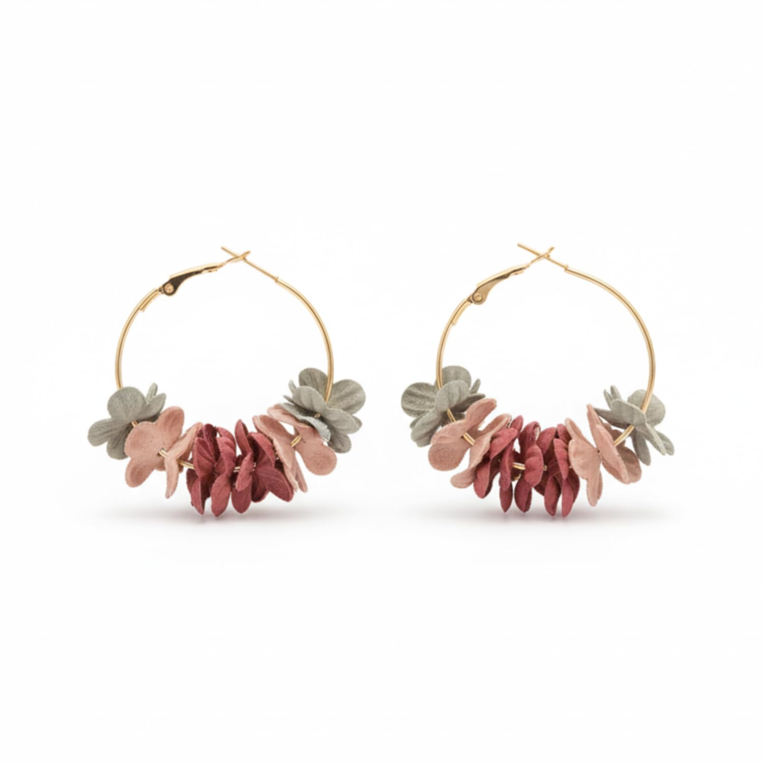 BY EVERSTYLISH Multicolour Floral Hoop Earrings for Women | Rainbow Flower Pattern Jewelry | Lightweight Stylish Accessory | Chic Statement Hoops-image-40