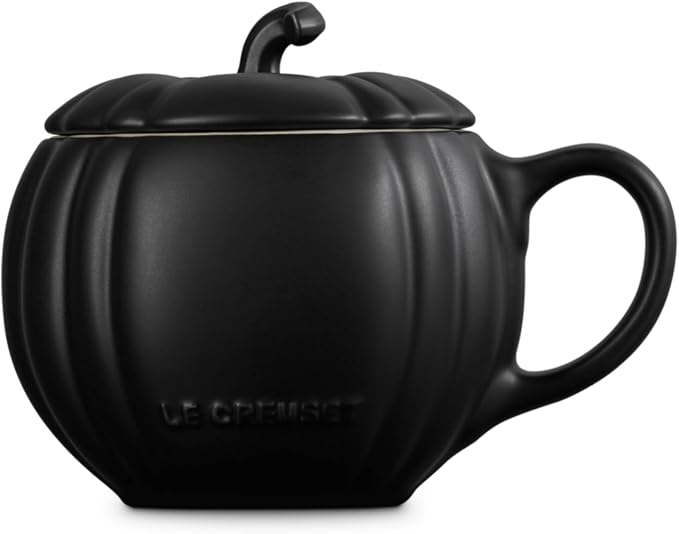 Taza Le Creuset Stoneware Pumpkin 14 oz con tapa miniatura 3