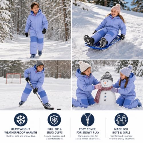 Image of Arctic Hero Kids Snow Suit Waterproof Insulated One Piece Coveralls (2T-14)