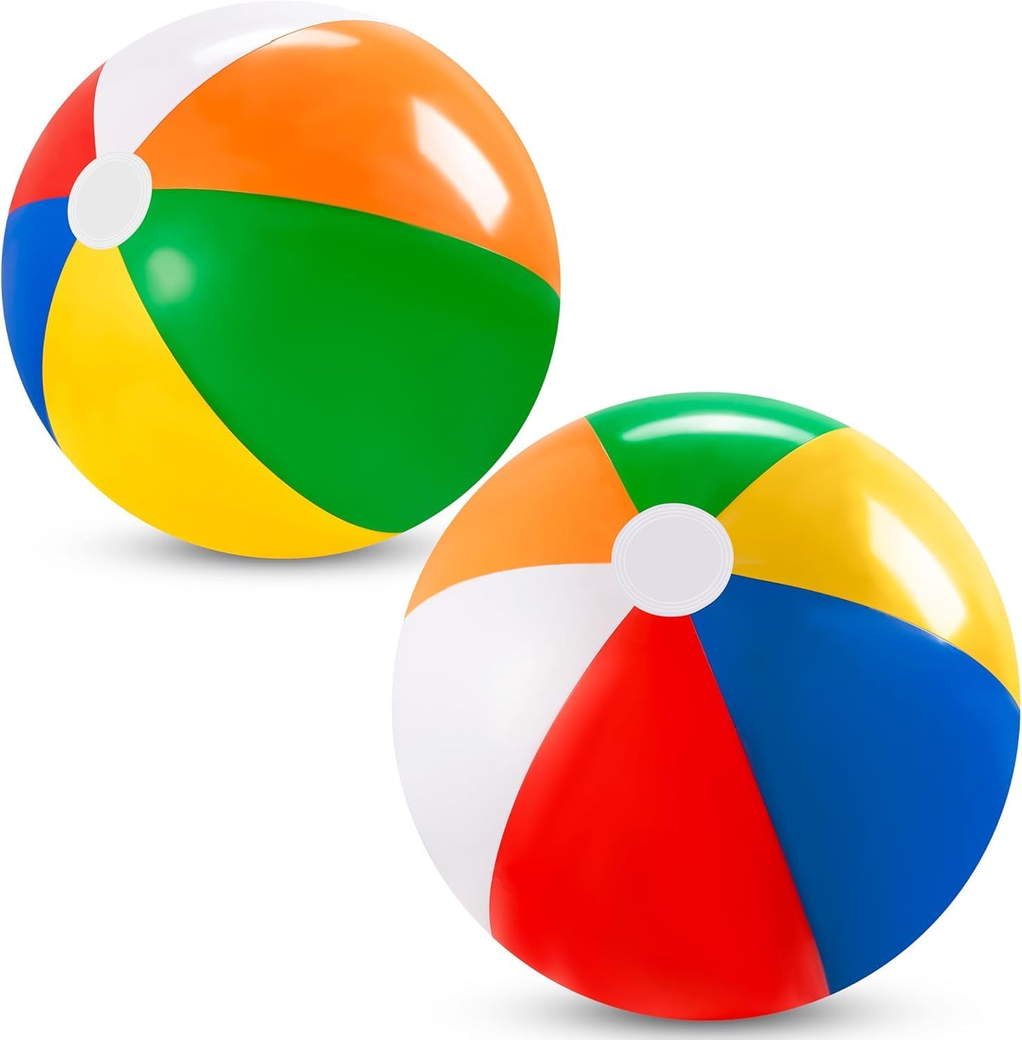 Beach Balls - 20 Inch Beach Balls, Rainbow Color Pool Ball Inflatable Ball for Swimming Pool Water Games Summer Parties Supplies