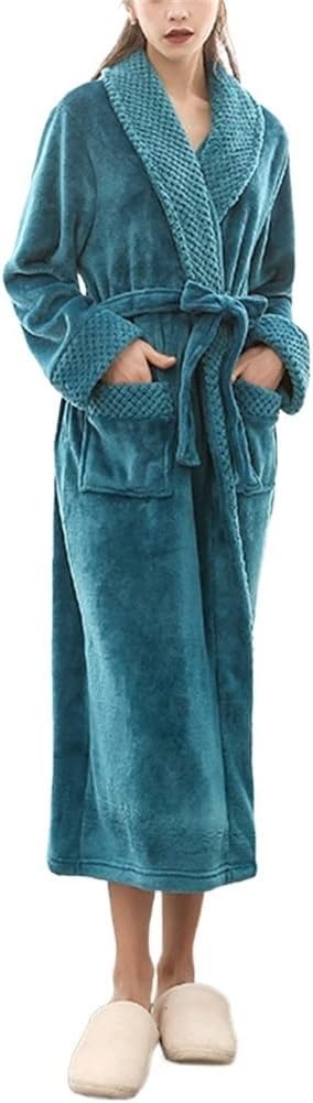 Coral Fleece Pajamas Thickened and Lengthened Couple Bathrobe Home Service