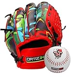 Ortiz34 Graffiti T-Ball Glove- 9" David Ortiz Graffiti Youth Baseball Glove- Right Hand Throw, Easy to Close, No Break-in Needed, Lightweight, Made for Youth
