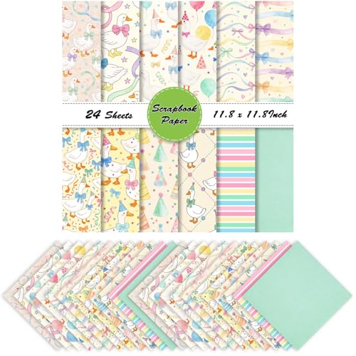 Papier scrapbooking motif canard mignon pour personnaliser vos carnets intimes