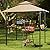 Giantex 8ft x 5ft Grill Gazebo Station with Canopy, Heavy Duty Steel Frame, 2 Side Shelves, 5 Hooks, 8 Ground Stakes, Outdoor Grill Shelter Barbecue Tent for Backyard Patio Camping (Beige)
