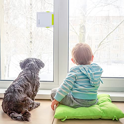 Sliding Glass Door Window Locks - 4 Pack Child Baby Proof Security Locks for Kids Safety Slide Closet Patio Doors, No Screws or Drills Needed - Thumbnail 2