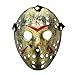 Baipin Máscara de Jason Cosplay Viernes 13 Disfraz Máscara de Fiesta de Halloween para Niños, Adultos (Plástico Amarillo)