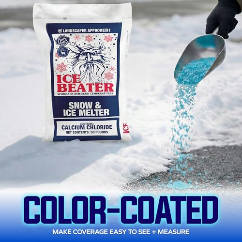 Image of Snow Joe Ice Beater Melter, Heat-Generating Pellets, Accelerated Melt, 50 Lb Bag - Fast-Acting Deicer and Remover for Concrete, Driveway, Sidewalk, and Outdoor Spaces