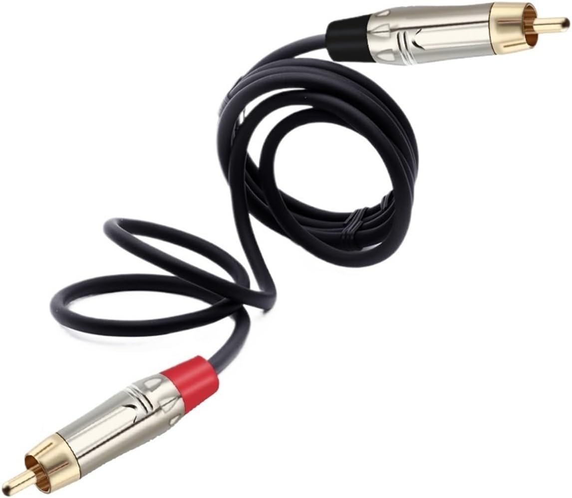 Connector Male Plug Audio Adapter(Black Red,10m)