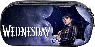 Hilloly Wed. Addams Pencil Case, Carrying Stationery Case Pen Bags, Wed. Girls Pencil Case, for Girl Gift