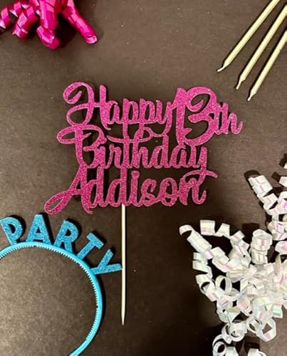 Custom Happy Birthday Cake Topper, Personalized Birthday Cake Topper #TOP6