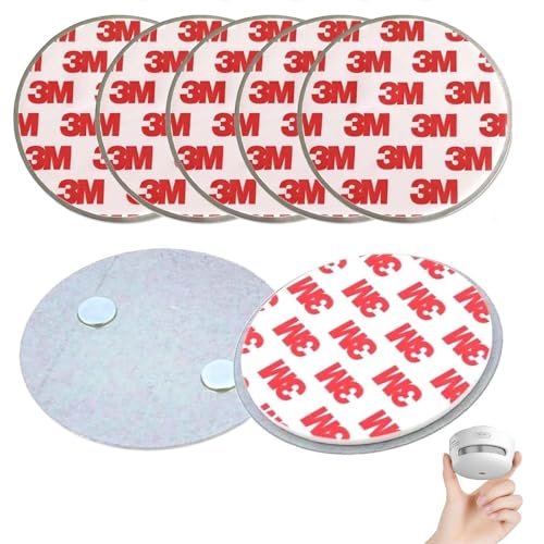 5 Detecteur de Fumée, Montage Magnétique pour Détecteurs de, Plaque Aimantée Adhésive Détecteur De Fumée Connecté, Diamètre 70 Mm, pour Détecteur De Fumée, Supports Magnétiques Autocollants