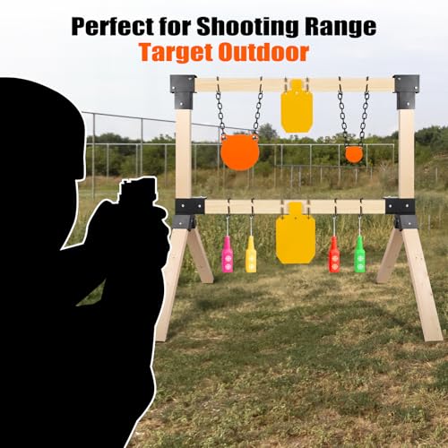 GADFISH 2 X 4 Steel Target Stand Brackets, Modular Shooting Target Hanger, Shooting Target Holders, Heavy Duty Y & T Brackets with 12 Hanger Hooks for DIY Shooting Outdoor Range(Only Brackets) by GADFISH - Used condition - Image 7