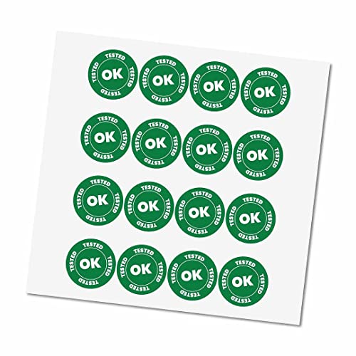 Image of CVANU 500pcs OK Tested Mini Sticker in Green Color Round Shape (20 X 20mm) cv8
