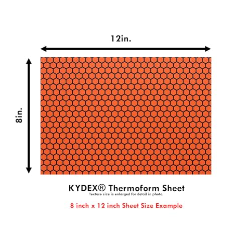 Image of KYDEX Thermoform Sheet - (Honeycomb Camo) - (Hunter Orange /Black) - (8in x 12in) - (1 Sheet) - (for Holster Making, Cosplay, Hobby) - (USA Made)