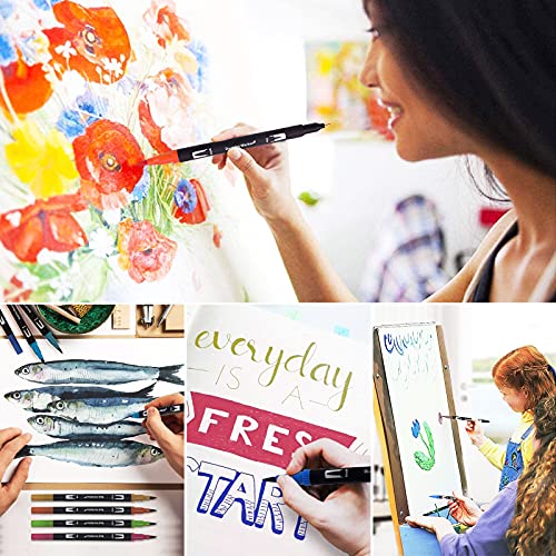 Filzstifte MISDUWA Dual Brush Pen Set mit 36 Farben