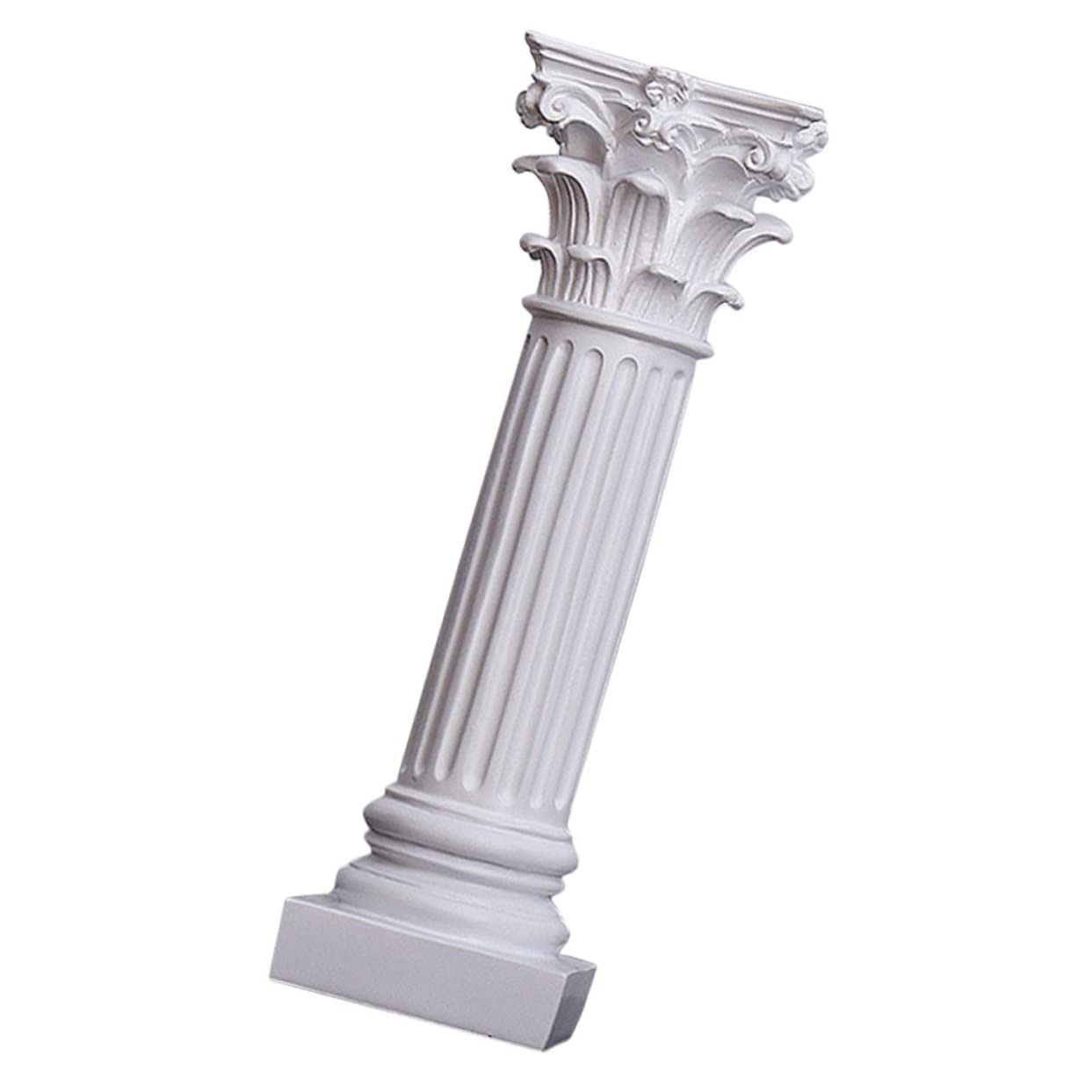 Cabilock Roman Column Sculpture Home Decor Desk Top Decor Household Decor Candle Sconces Miniture Decoration Candles Pillar Dinning Table Decor Cake Vintage White Resin Household Products