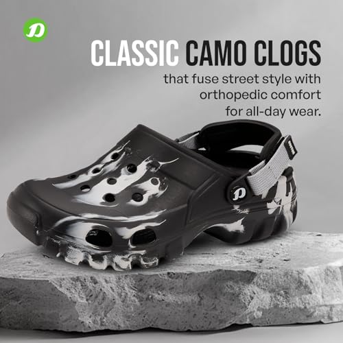 Image of DOCTOR EXTRA SOFT Men's Classic Camo Casual Sports Clogs /Sandals with Adjustable Back Strap for Adult| Comfortable & Lightweight| Stylish & Anti-Skid| Waterproof & Everyday Use Mules Gents Boys D-550