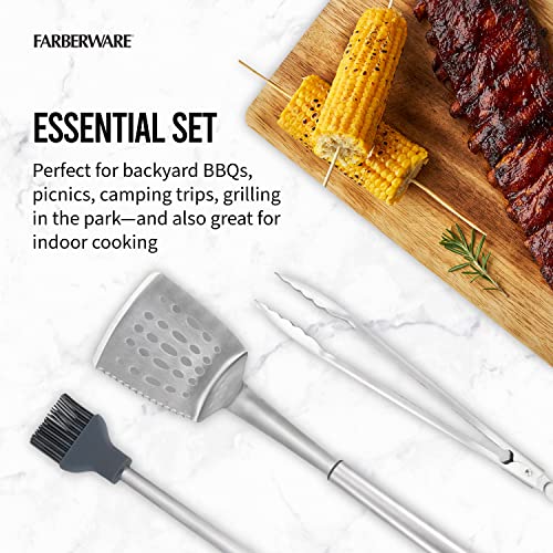Set de herramientas para parrilla Farberware acero inoxidable 3 piezas miniatura 7