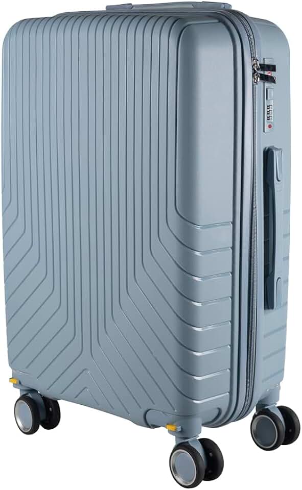 Mala de Viagem Media em Polipropileno 4 rodas 360 - AeroMalas Miami (Azul Claro)