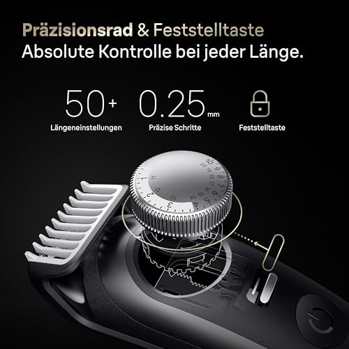 Braun Barttrimmer Series 9, Kabelloser Bartschneider Herren, BT9565, Titan – Ansicht 4