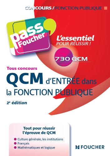 QCM d'entrée dans la fonction publique 2e édition