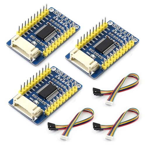 Waveshare 3PCS MCP23017 IO Expansion Board I2C Interface Expands 16 I/O Pins Compatible with Both 3.3V and 5V Levels