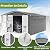 12x10FT Heavy-Duty Metal Storage Shed, Extra-Large Outdoor Shed with Apex Roof, Steel Vents & Hinged Door, Includes Free Padlock for Secure Tool & Equipment Storage (Easy Assembly)
