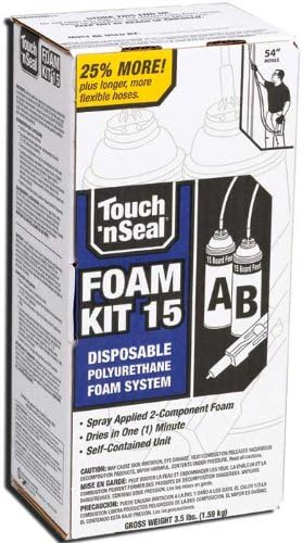 Touch N Seal 4004520015 U2-15 Spray Closed Cell DIY Foam Insulation Kit 15 BF