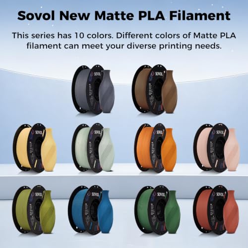 Image of Sovol 3D Printer Matte PLA Filament 1.75mm 1KG (2.2lbs), Tea Green