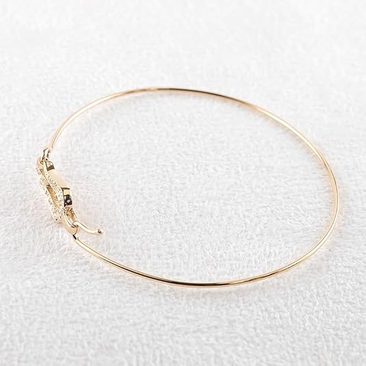 馬蹄 ブレスレット 18金 ピンク ゴールド ダイヤモンド レディース アクセサリー 2026年 午年 馬の蹄 - 画像 (3)