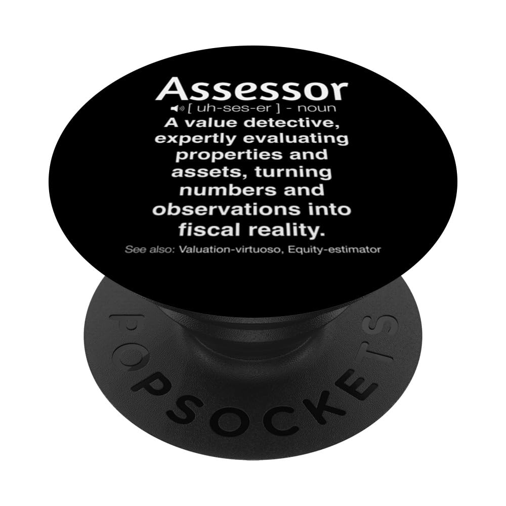 Funny Assessor PopSockets Swappable PopGrip, Black