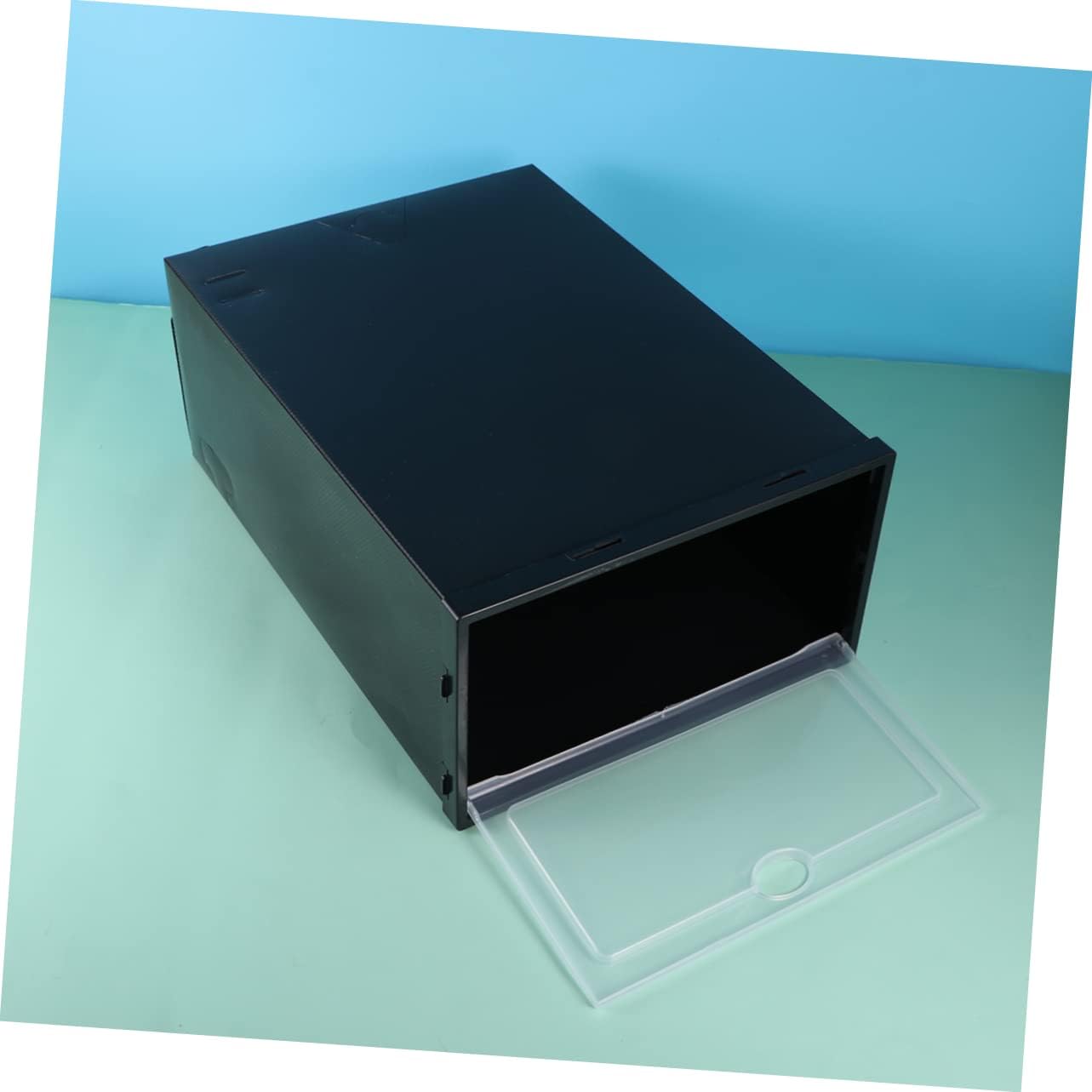 6PCS Stackable Shoes Storage Box Thickened Plastic Shoe Container Magnetic Door for Sneaker Organization in Closet and Entryway