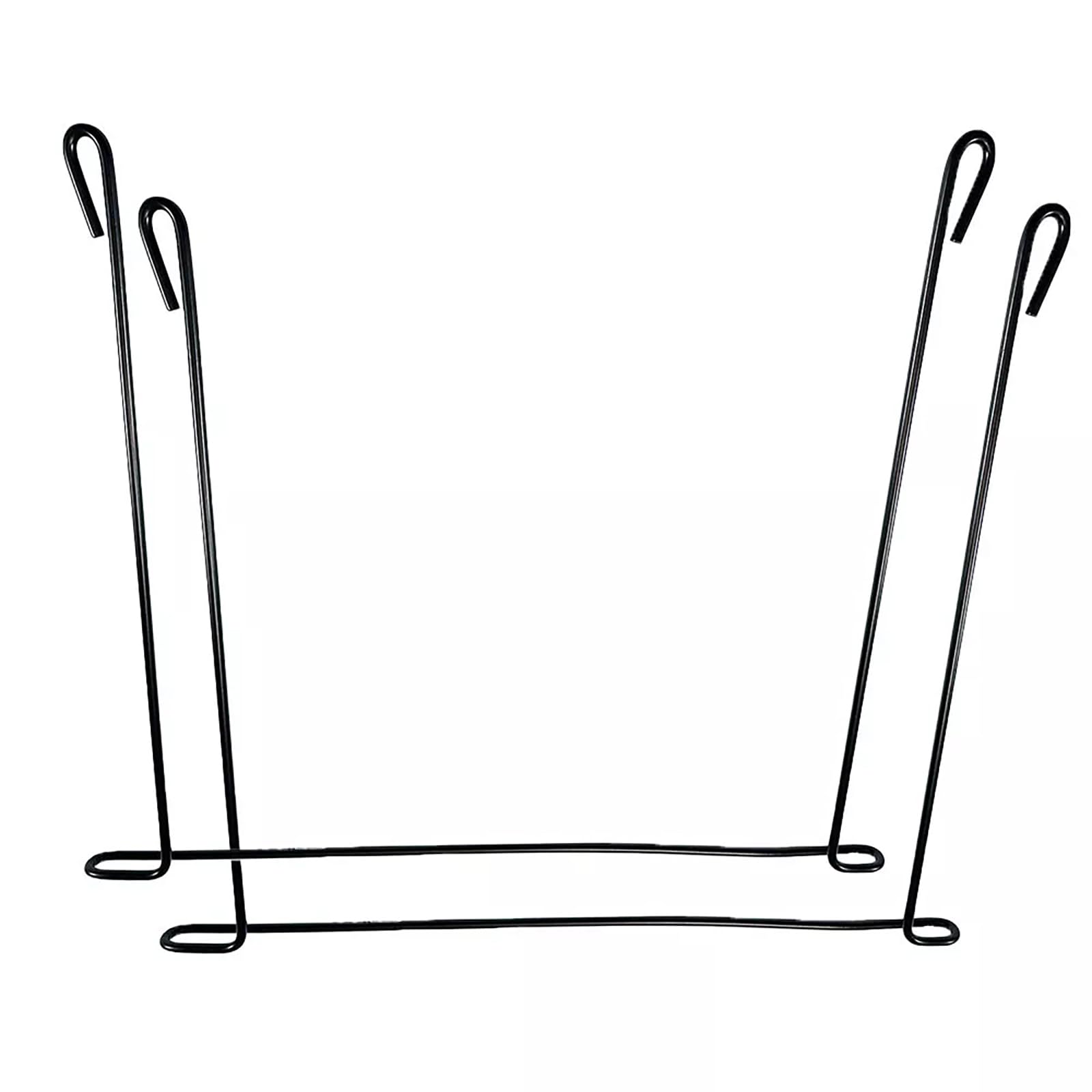 Set of 2 Stainless Steel 24" x 21" Straight Mudflap Hold Down Mud Flap Anti-Sail Bracket