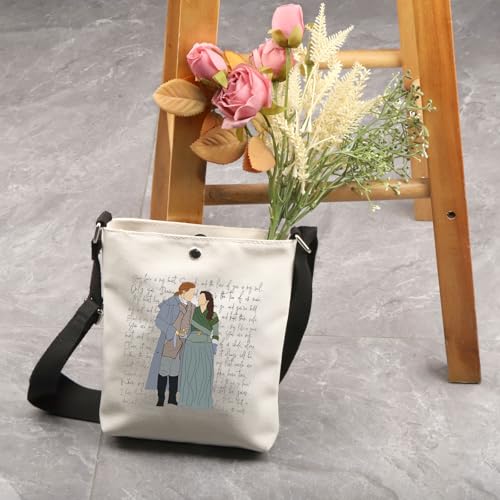 VAMSII TV Show Merch Scottish Thistle Flower Crossbody Bag Scotland Jamie Claire Fans Gift Dragonfly Lover Bag4