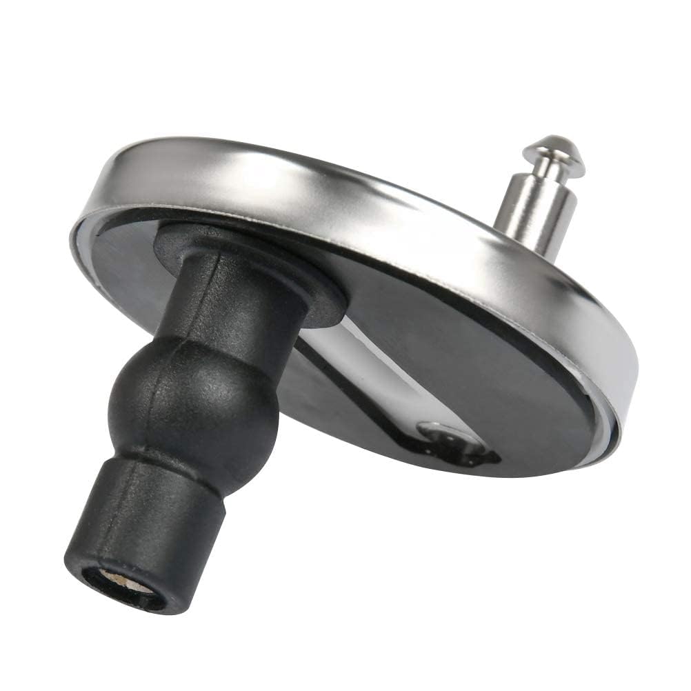 MONIT Stainless Steel SS Toilet Seat Cover Hinges, Quick Release Toilet Seat Hinges, Top Fixing Toilet Seat Cover Reparing Screw Set Round Type With Rubber Bush and Screw, White 4