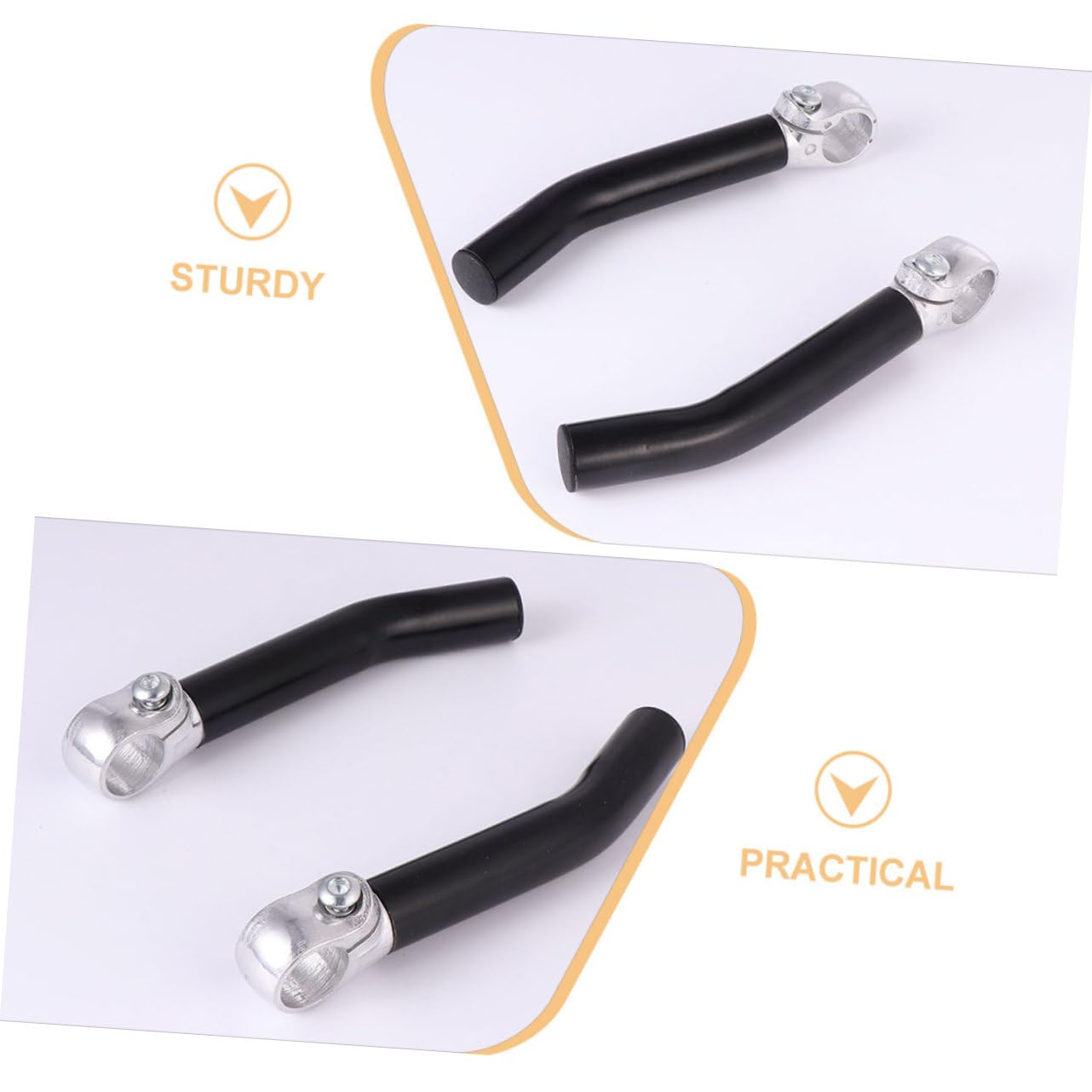 Embouts de Guidon Noir 4 Pièces en Alliage D’Aluminium pour Vélo