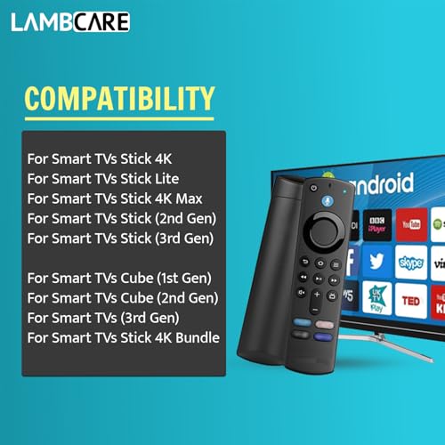 Image of Remote Control Compatible with Amzon Alexa Voice FlRE TV Stick (3rd Generation) with 2 AAA Alkaline Batteries