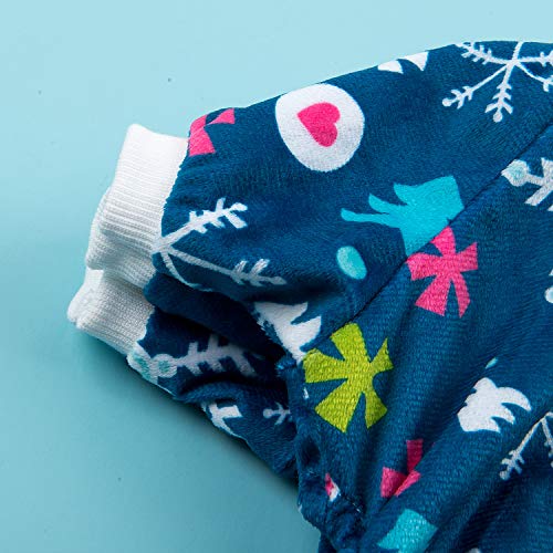 Image of CuteBone Soft & Stretchy Dog Christmas Pajamas - Cozy Pet Jammies Breathable Jumpsuit for Small Dogs - All-Season Comfy Outfit Easy-On Pullover Design - Keeps Pets Warm & Comfortable P85XS