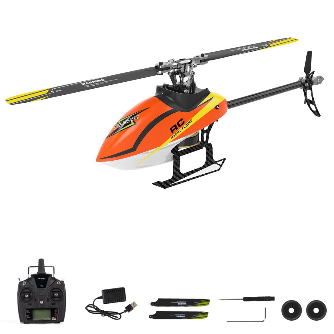 WWART F180 6CH 3D/6G Flybarless Aerobatic Helicopter System Dual Brush