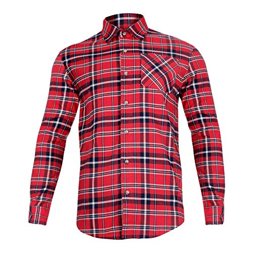 Lahti Pro l4180303 chemises en flanelle à carreaux – Rouge/Bleu Foncé